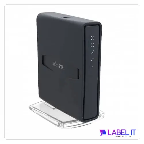 Fast dual-band router with 300 Mbit/s at 2.4 GHz and 433 Mbit/s at 5 GHz, multiple ports, and compact black design.