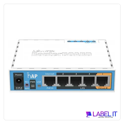 Feature-rich Mikrotik Router RB951Ui-2HnD with dual-chain wireless, multiple ports, and compact design.
